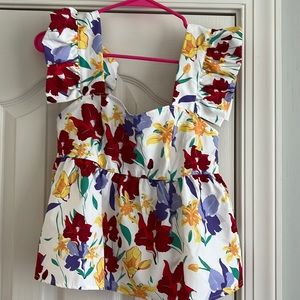 Floral Ruffled top